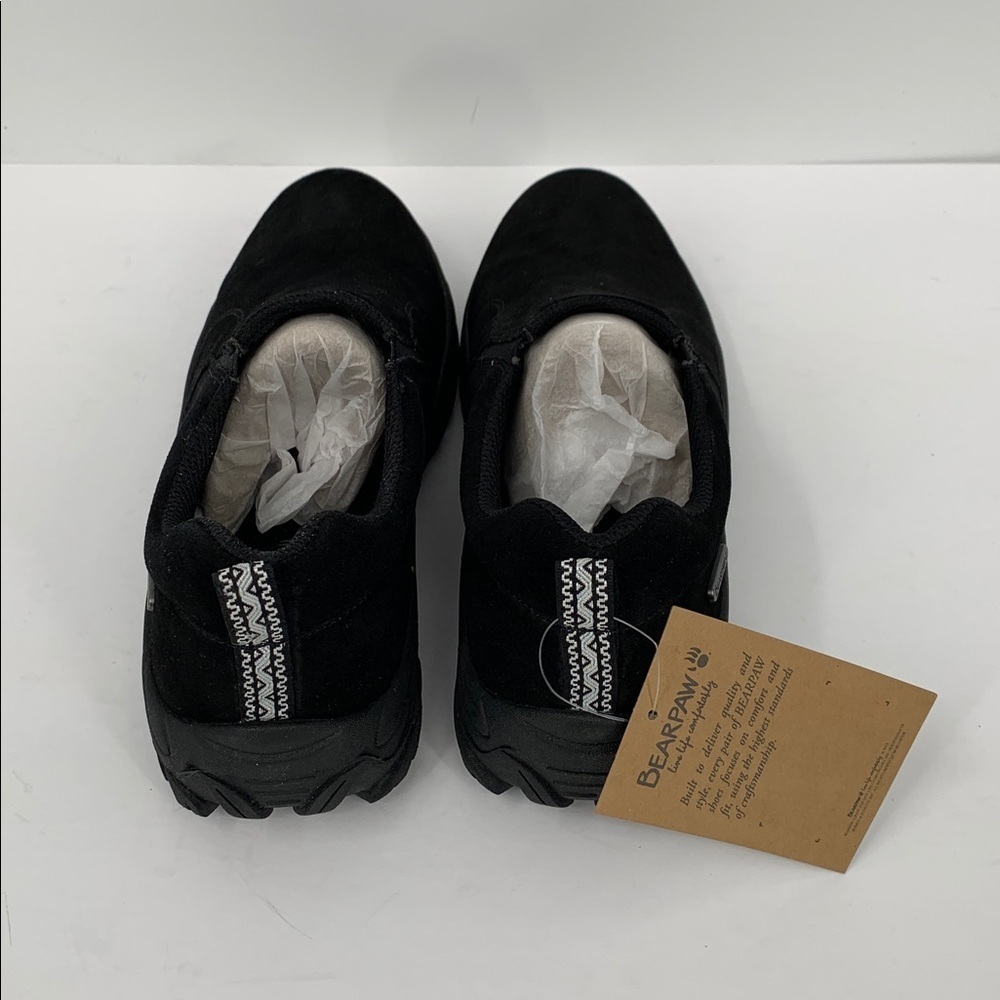 BearPaw Max slip-on loafer shoe chunky black suede leather hiking women new 9.5 - Picture 6 of 7